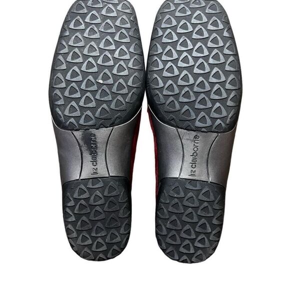 Women's Liz Claiborne Red Suede Tassel Loafers Size 7M - Picture 8 of 8